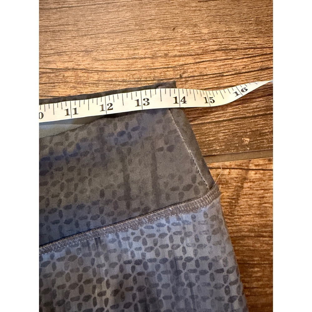 Prana Womens Grey Black Tie Dye Geometric Crop Yoga Leggings Size Large - Picture 5 of 8